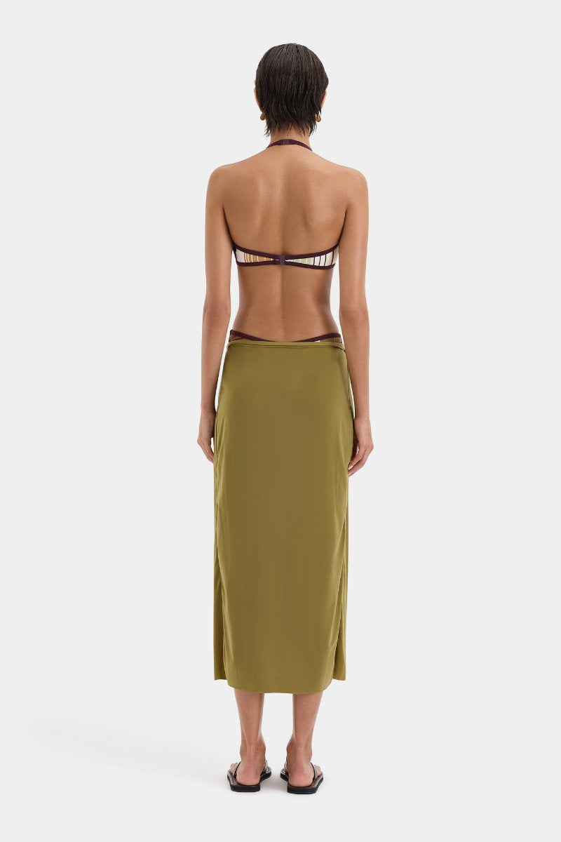 CASCINA WRAP SKIRT-OLIVE Skirts SIR.
