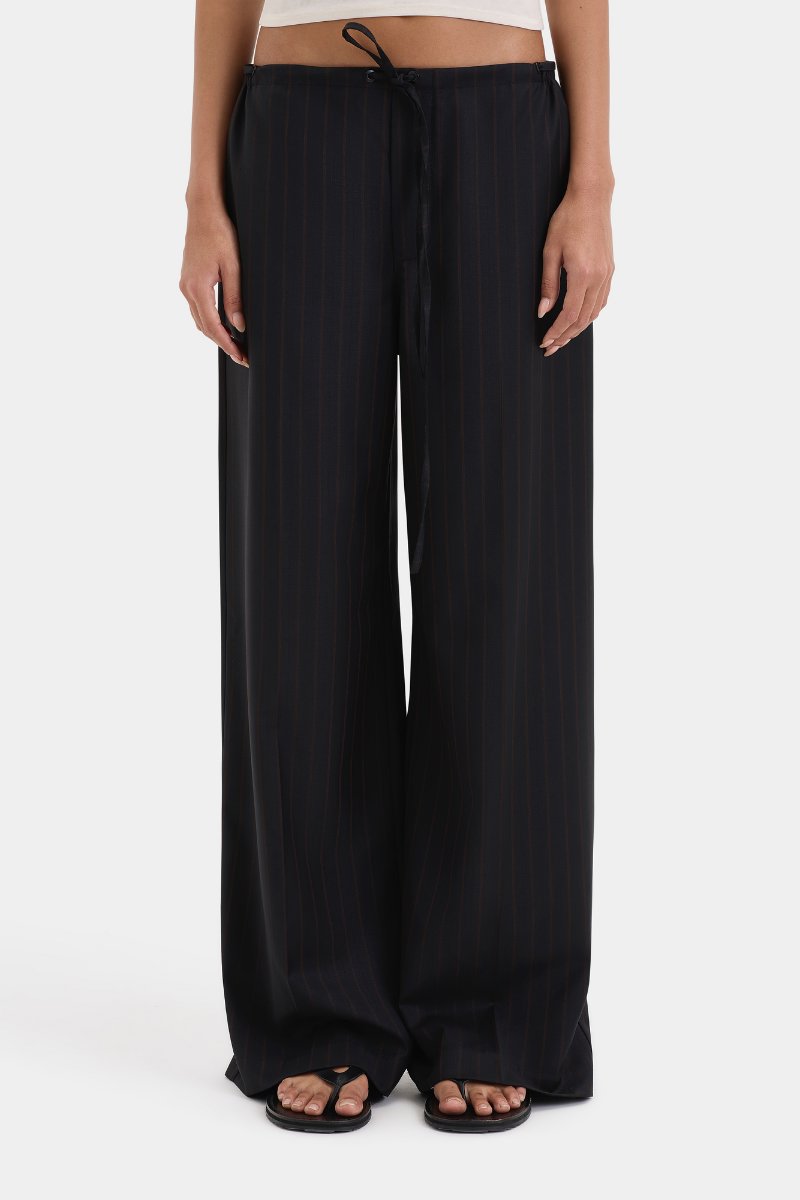SORRENTINO DRAWSTRING PANT-RED PIN STRIPE Pants SIR.