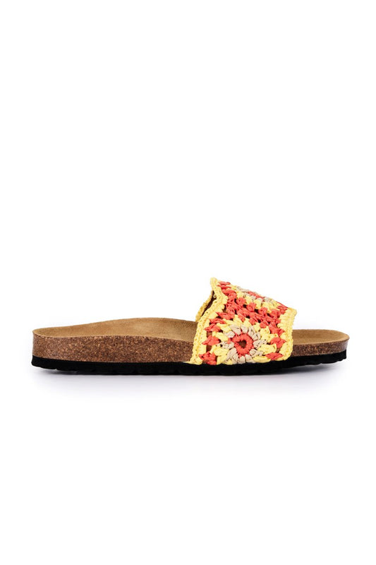 LAZE SLIDE-YELLOW/TANGERINE Sandals Estilo Emporio