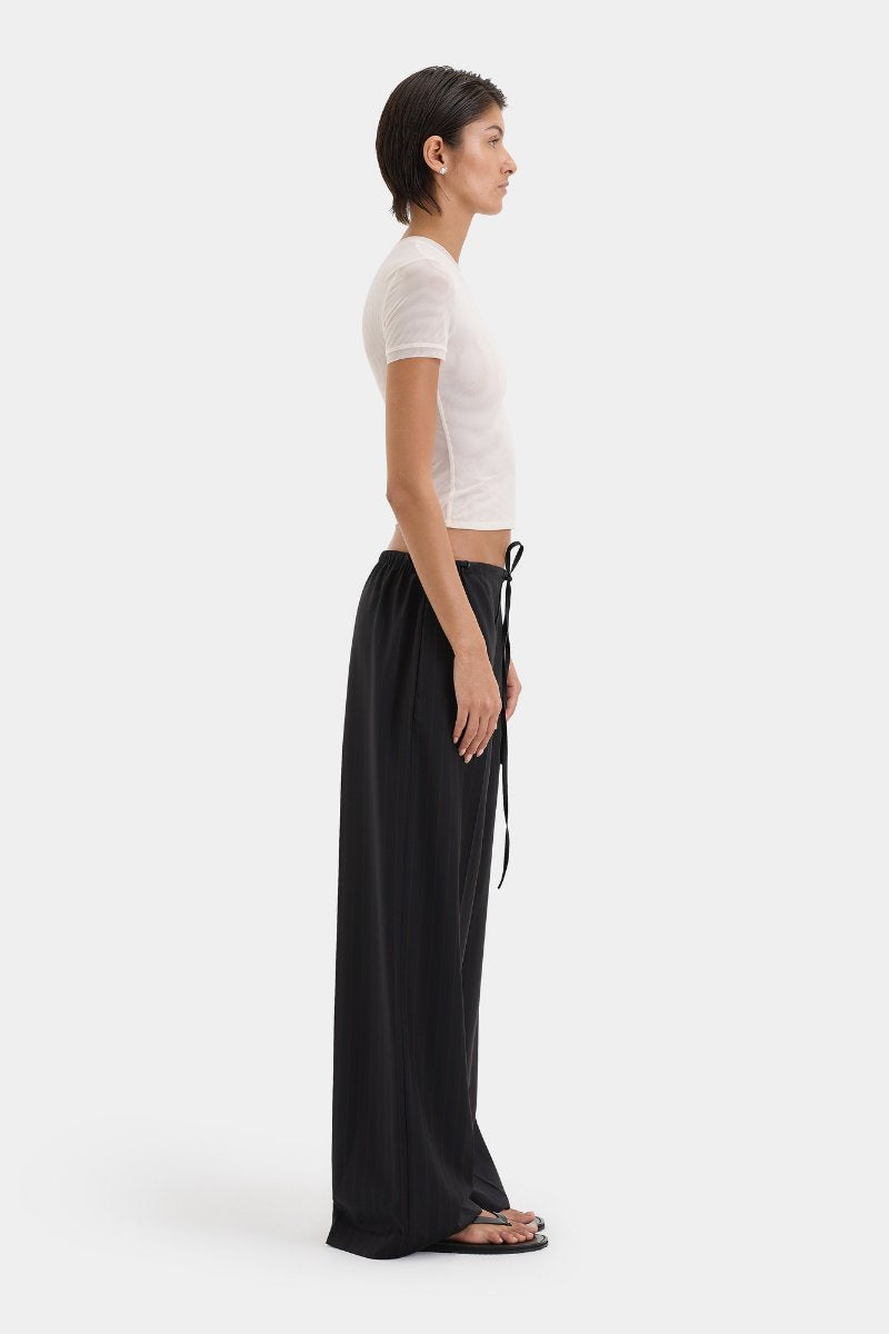 SORRENTINO DRAWSTRING PANT-RED PIN STRIPE Pants SIR.