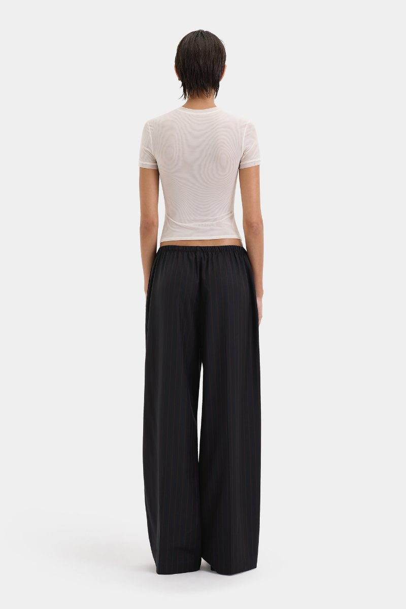 SORRENTINO DRAWSTRING PANT-RED PIN STRIPE Pants SIR.