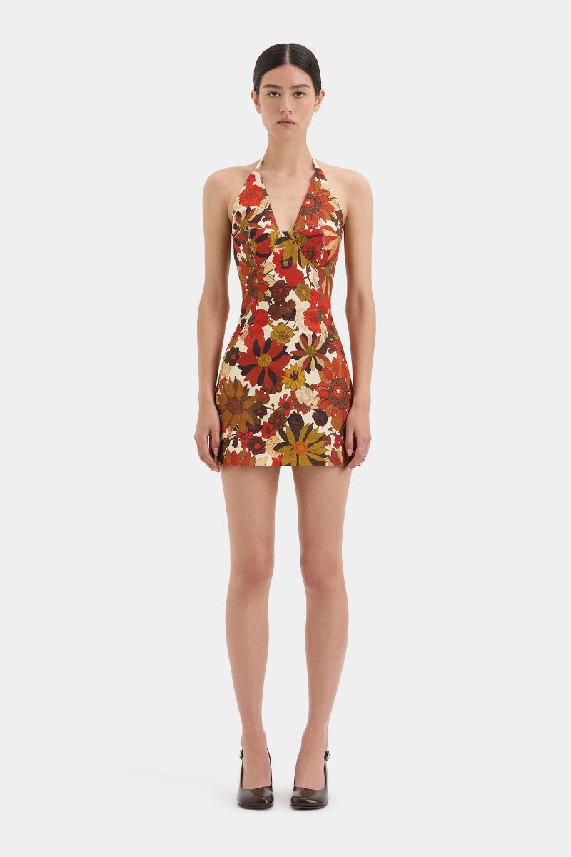 CASTELLA MINI DRESS-FLORA ROSSO Mini Dress SIR.