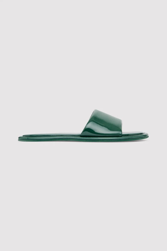 SOFT SLIPPER-PATENT DEEP GREEN Sandals ST AGNI