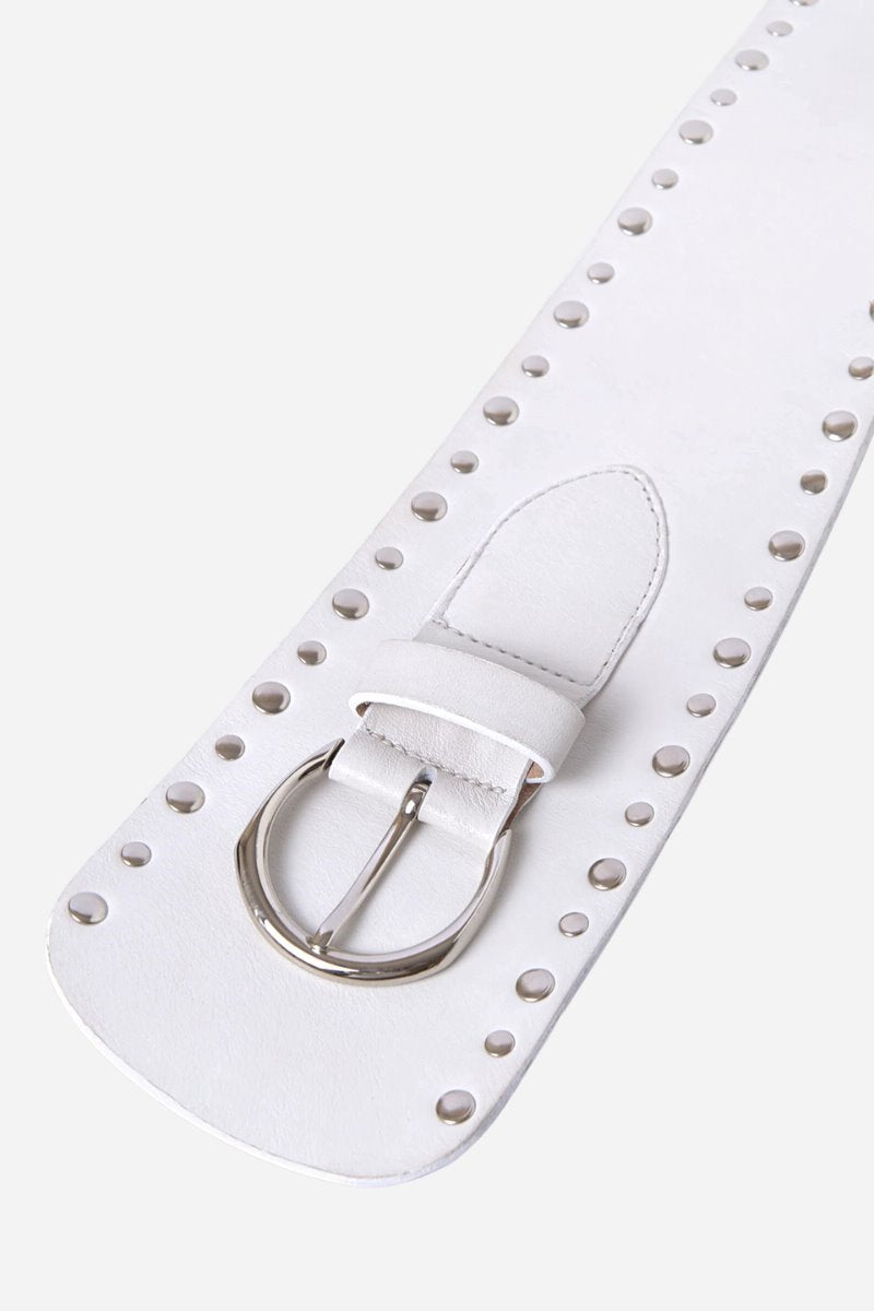 CASILDA BELT-WHITE Leather Gimaguas