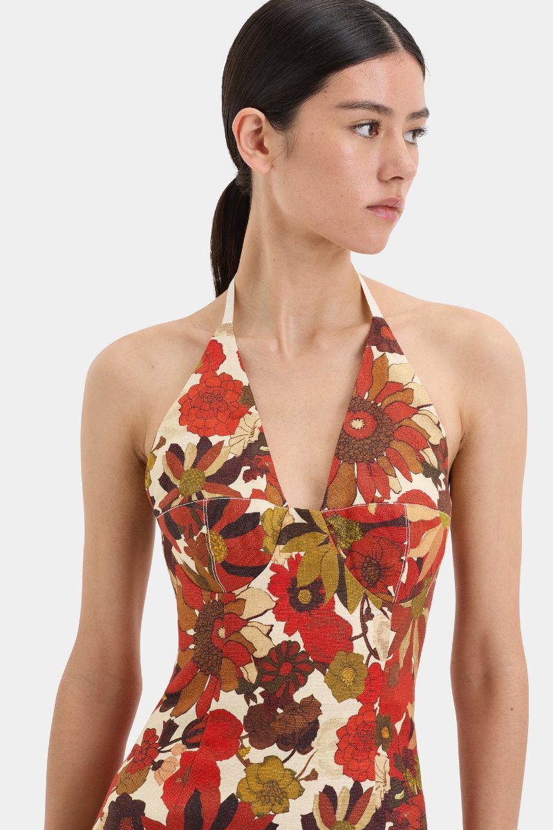 CASTELLA MINI DRESS-FLORA ROSSO Mini Dress SIR.