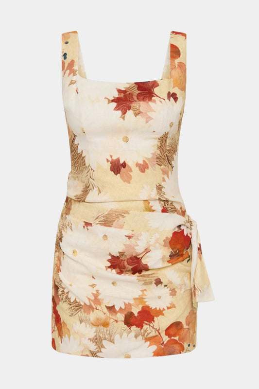 JESSAMINE TIE MINI DRESS-POSY FLORAL Mini Dress SIR.