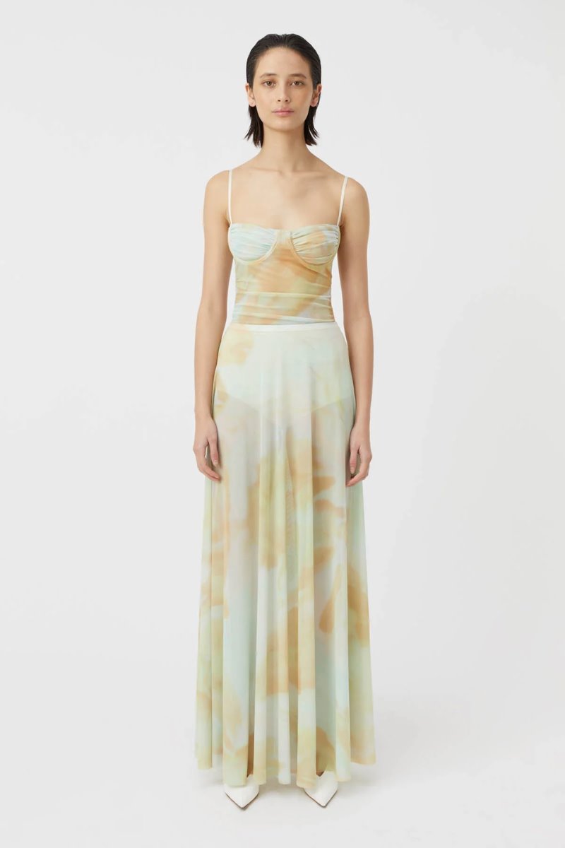 MAJORELLE PRINTED BODYSUIT-WATERCOLOUR PRINT Tops Camilla and Marc