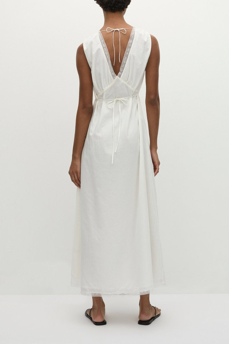 DENISE MAXI DRESS - WHITE Midi Dress Faithfull the Brand
