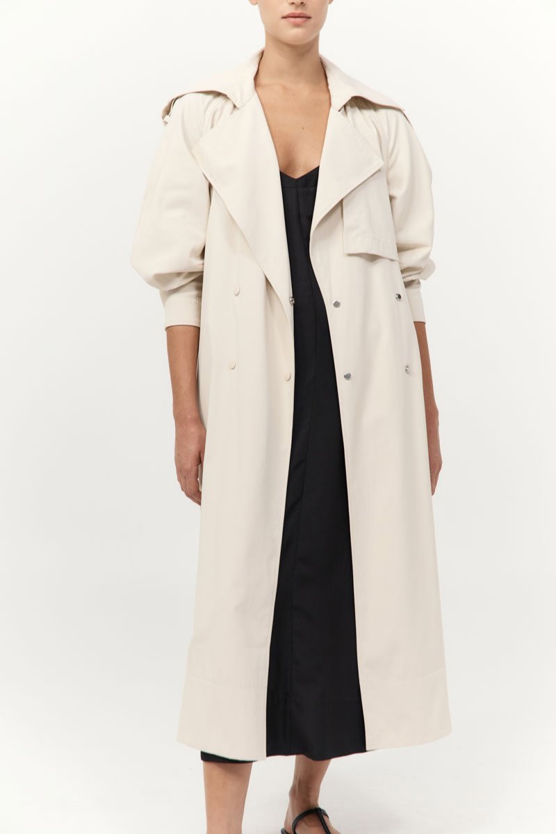 RELAXED TRENCH-PUTTY Jackets ST AGNI