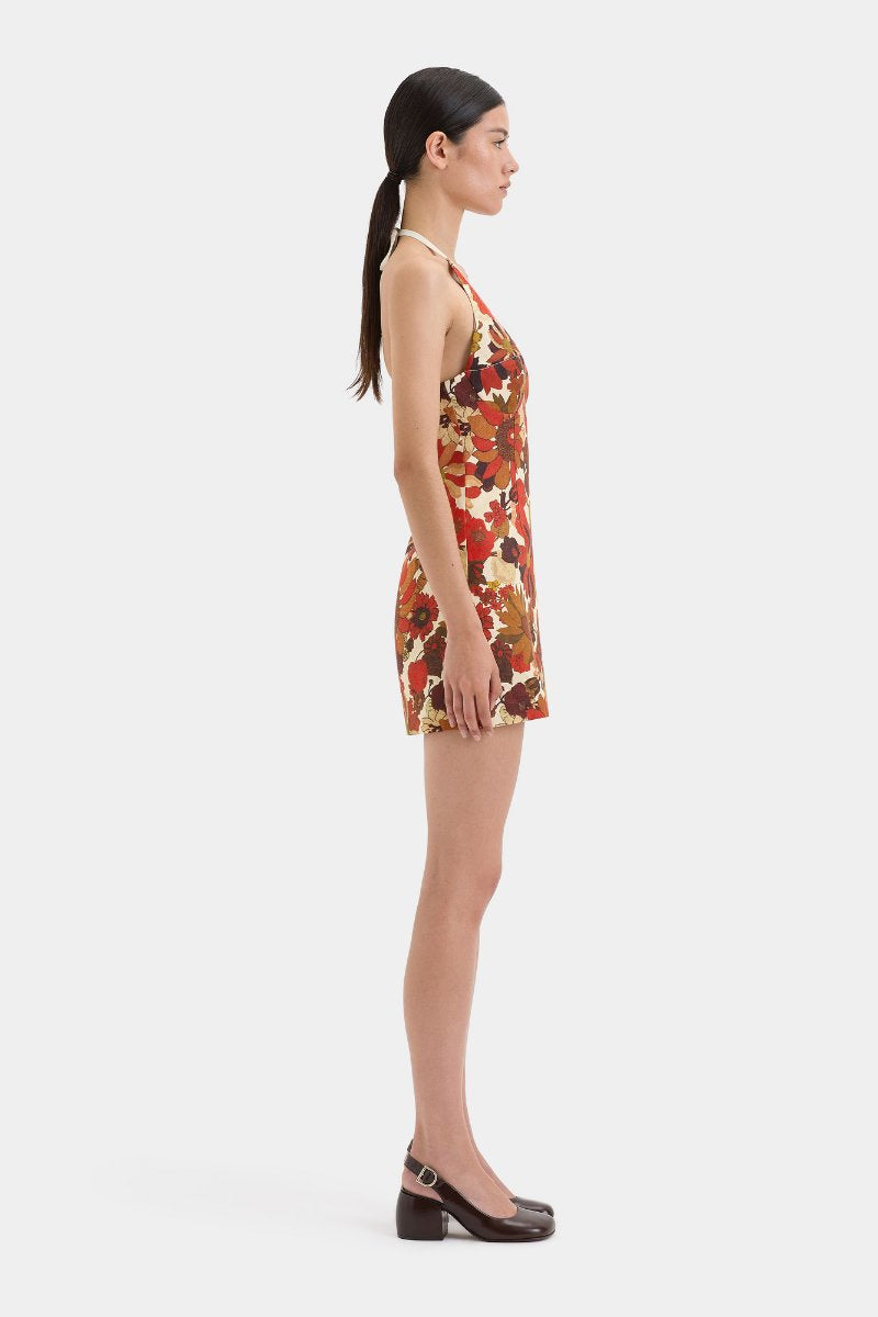 CASTELLA MINI DRESS-FLORA ROSSO Mini Dress SIR.