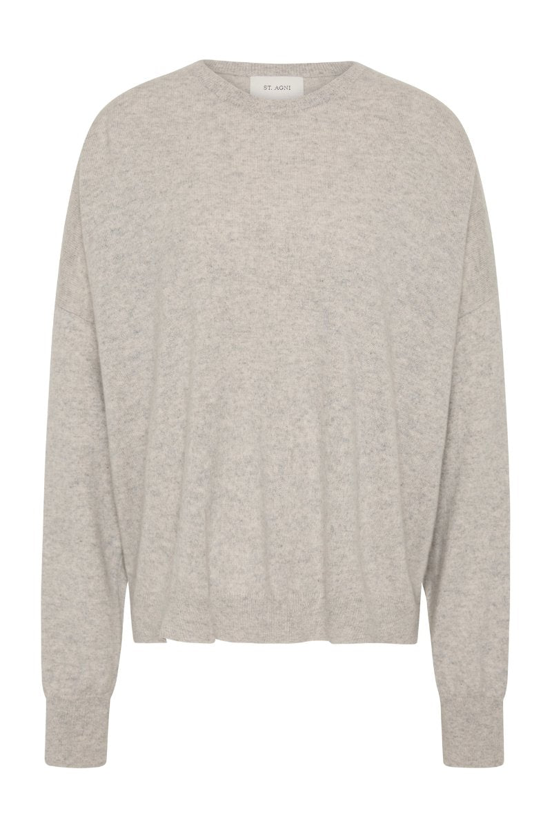 CASHMERE SWEATER-GREY MARLE Knitwear ST AGNI