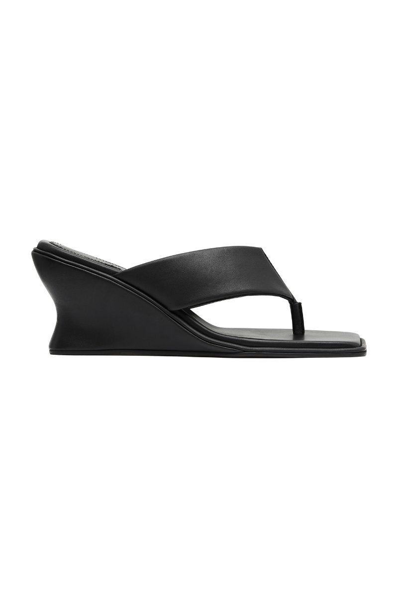 SOFT THONG CONTOUR WEDGE-BLACK Heels ST AGNI