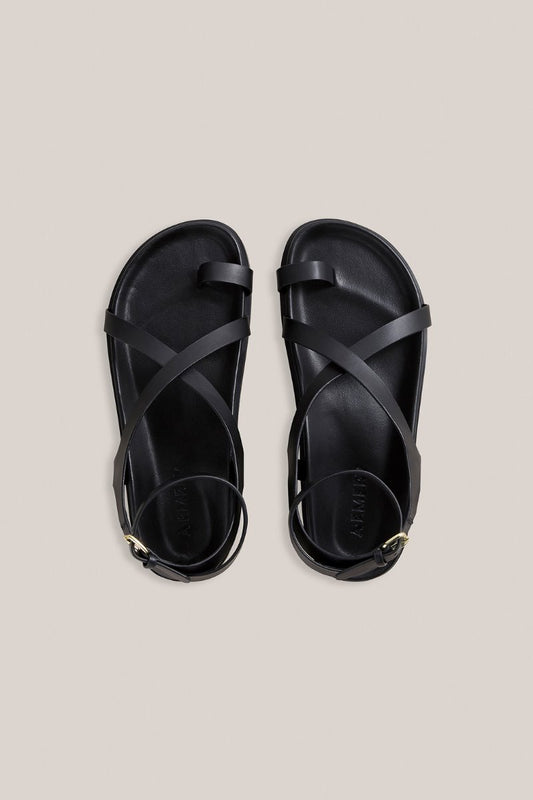 THE JALEN SLIM SANDAL-BLACK Footwear A.Emery 