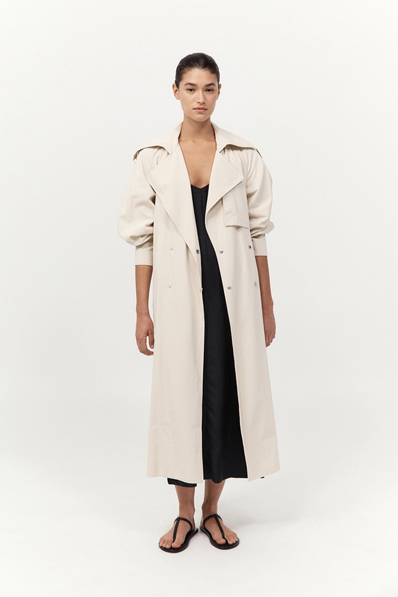 RELAXED TRENCH-PUTTY Jackets ST AGNI
