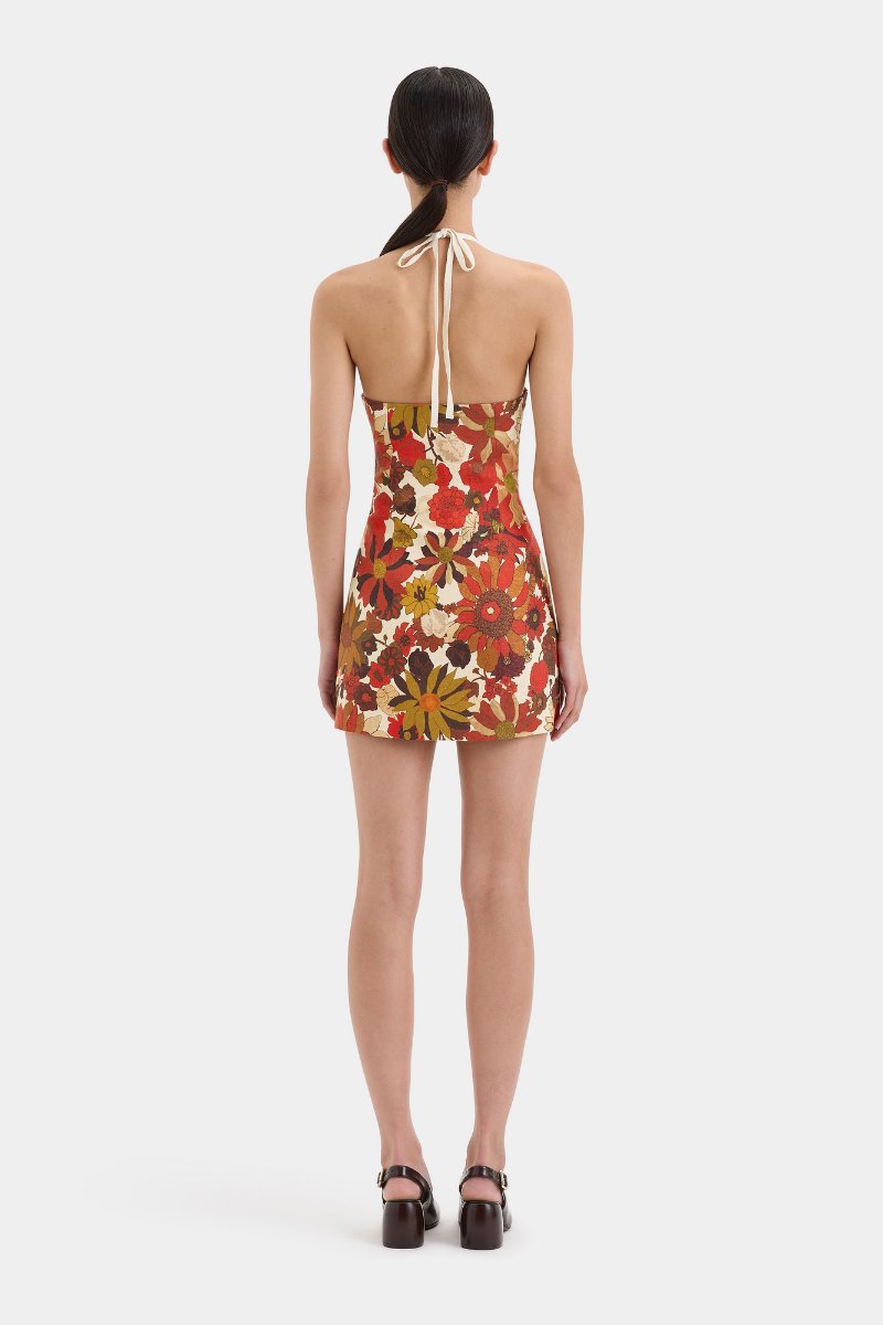 CASTELLA MINI DRESS-FLORA ROSSO Mini Dress SIR.