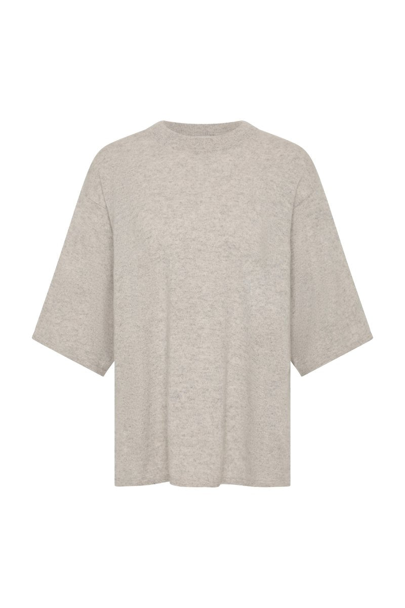 CASHMERE COPAIN TEE-GREY MARLE Tops ST AGNI