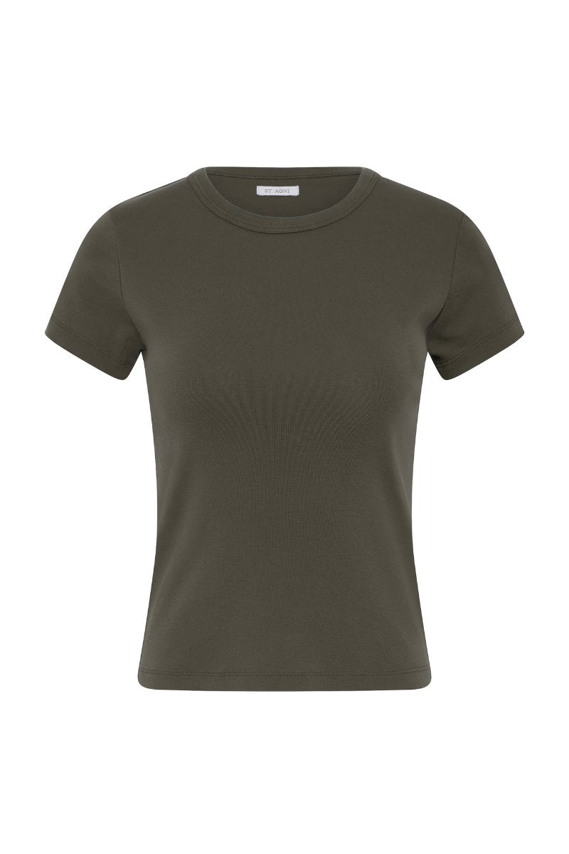 ORGANIC COTTON BABY TEE-KHAKI Tops ST AGNI