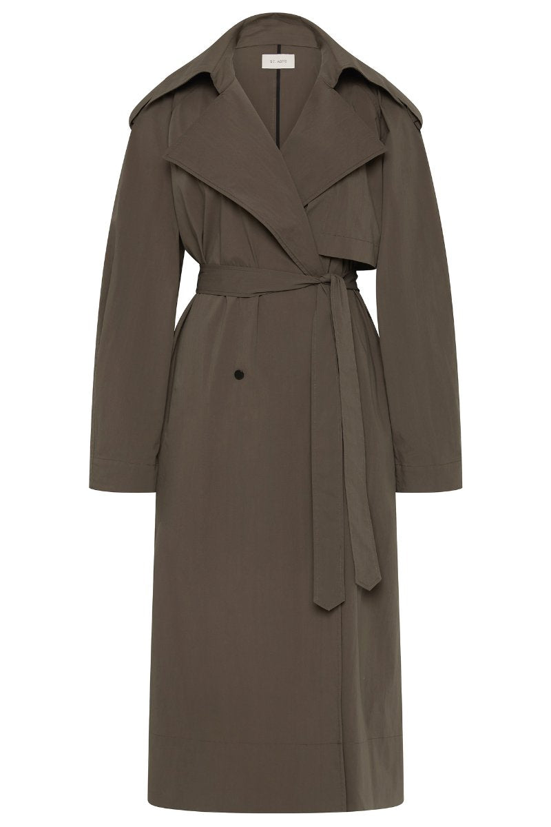 RELAXED TRENCH-KHAKI Jackets ST AGNI