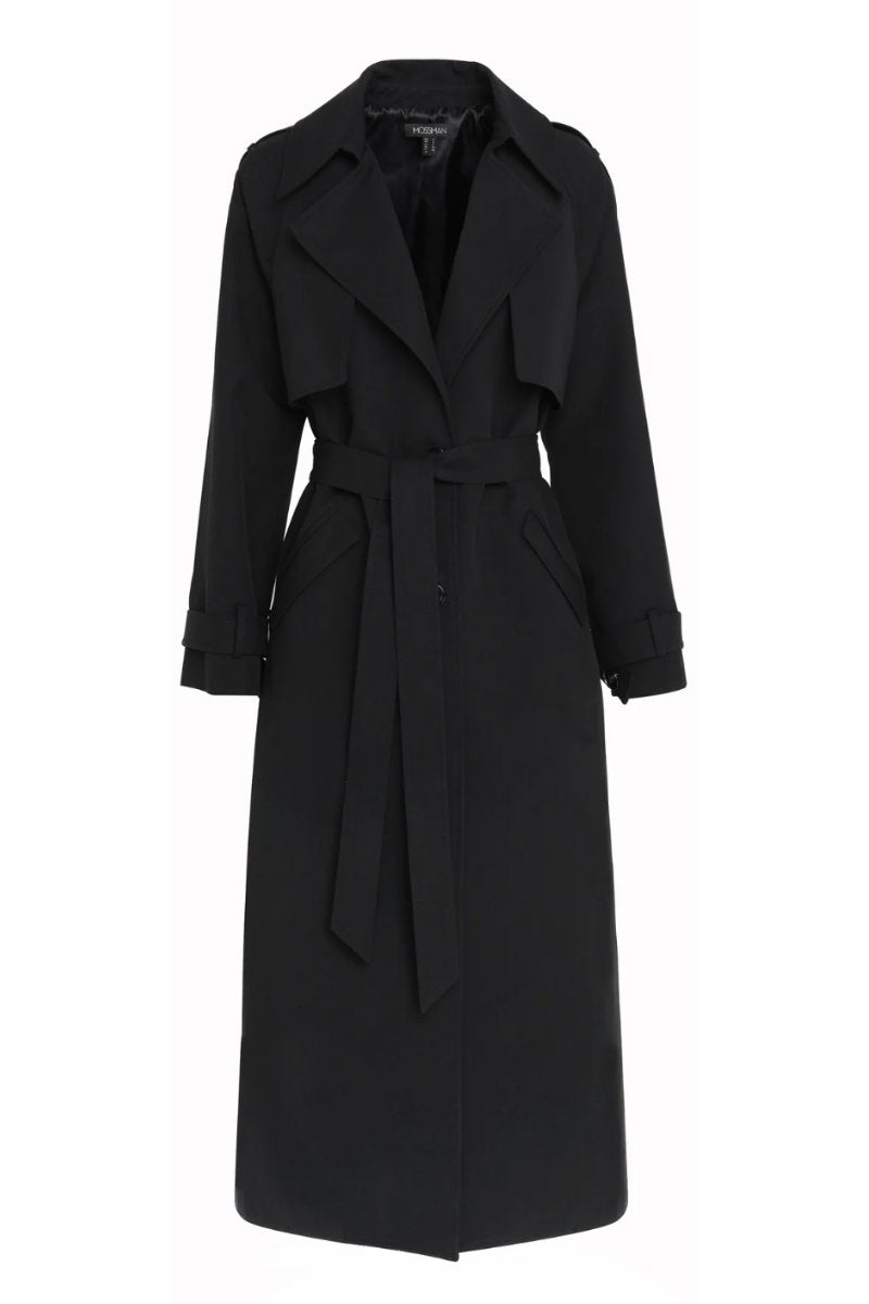 FRANKLIN TRENCH COAT-BLACK Jackets MOSSMAN