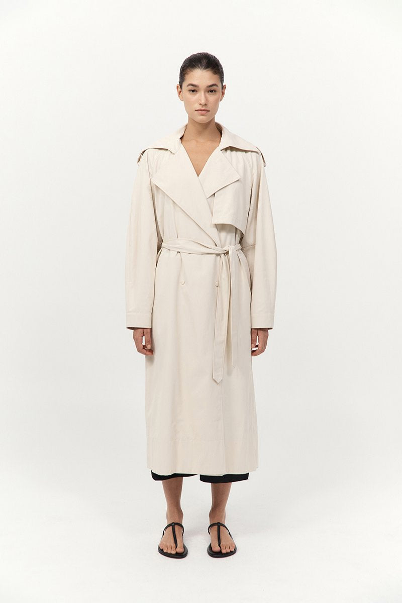RELAXED TRENCH-PUTTY Jackets ST AGNI