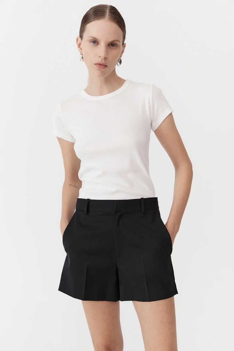 TAILORED SHORTS-BLACK Shorts ST AGNI