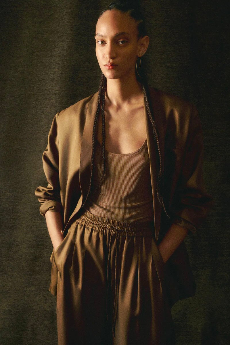 RELAXED BLAZER-DARK EARTH Jackets Silk Laundry
