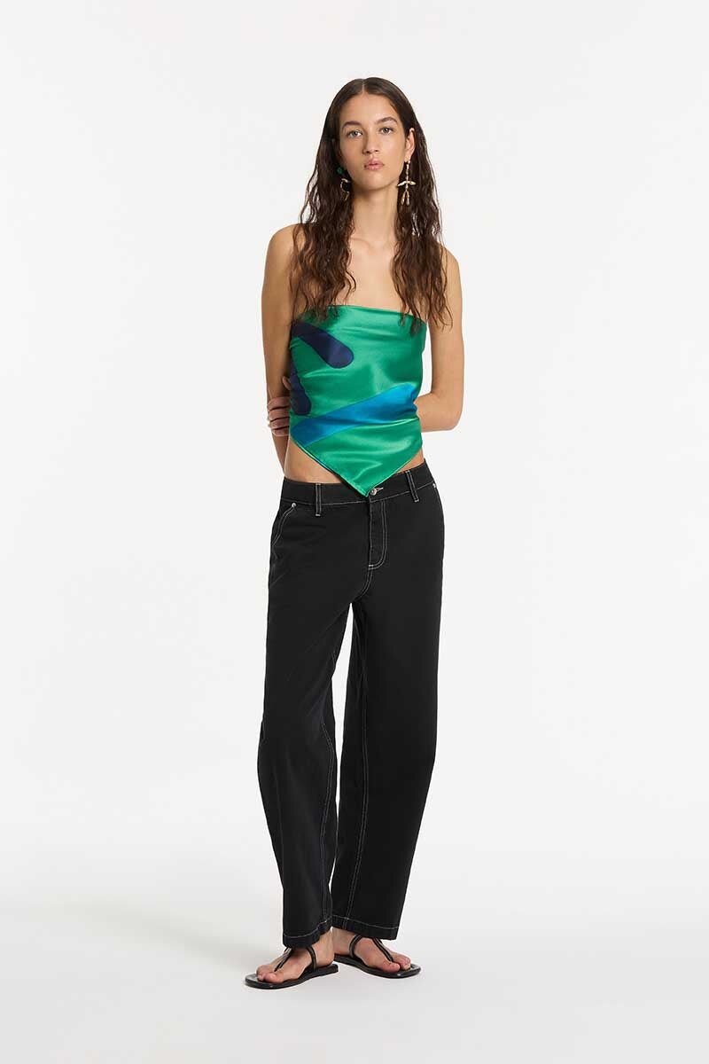 FRANKIE SCARF-EMERALD REFLECTION Tops SIR.