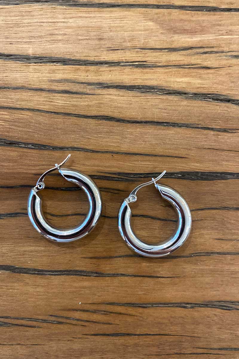 CLASSIC THICK HOOPS-GUN Jewellery Anna Rossi Jewellery Uni Gun