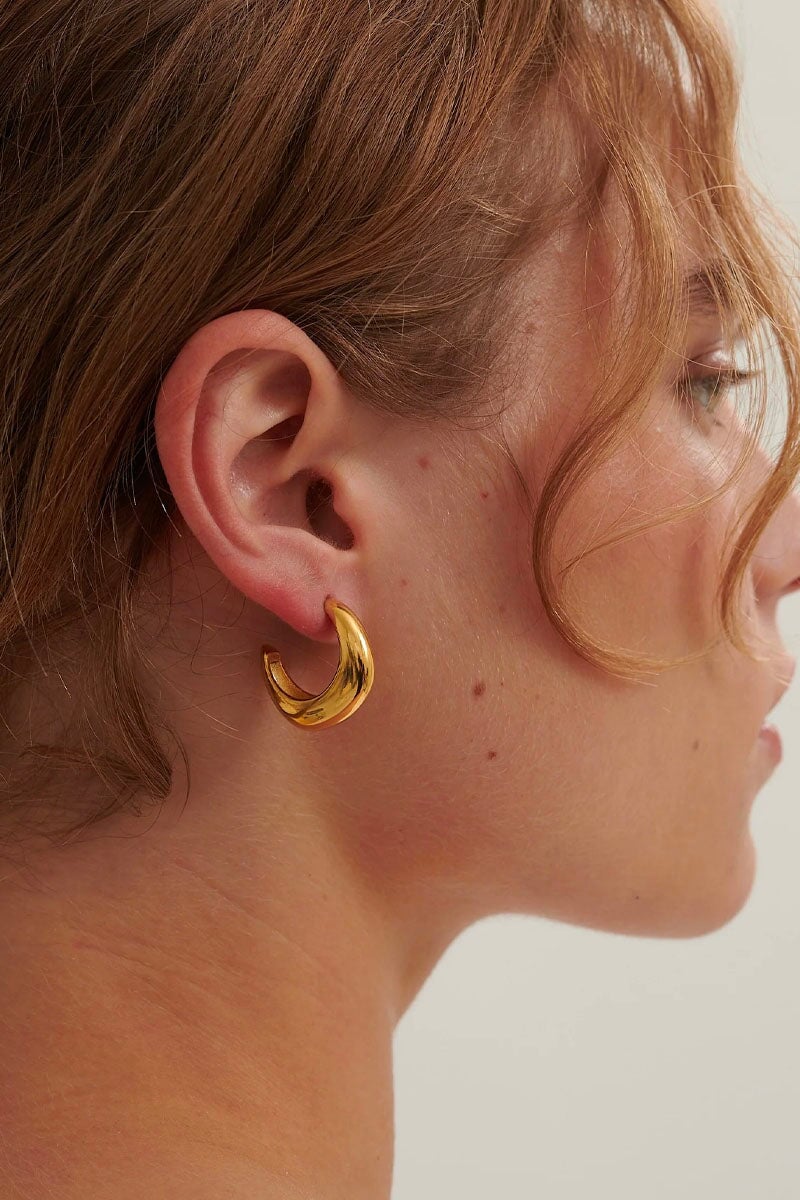 ARC HOOP-GOLD Jewellery Anna Rossi Jewellery