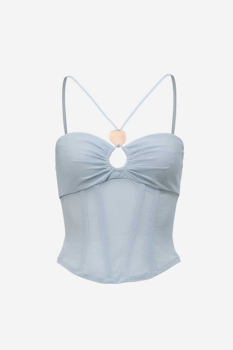 DELTA BUSTIER-ARCTIC BLUE Tops Viktoria and Woods 0-0 Arctic Blue