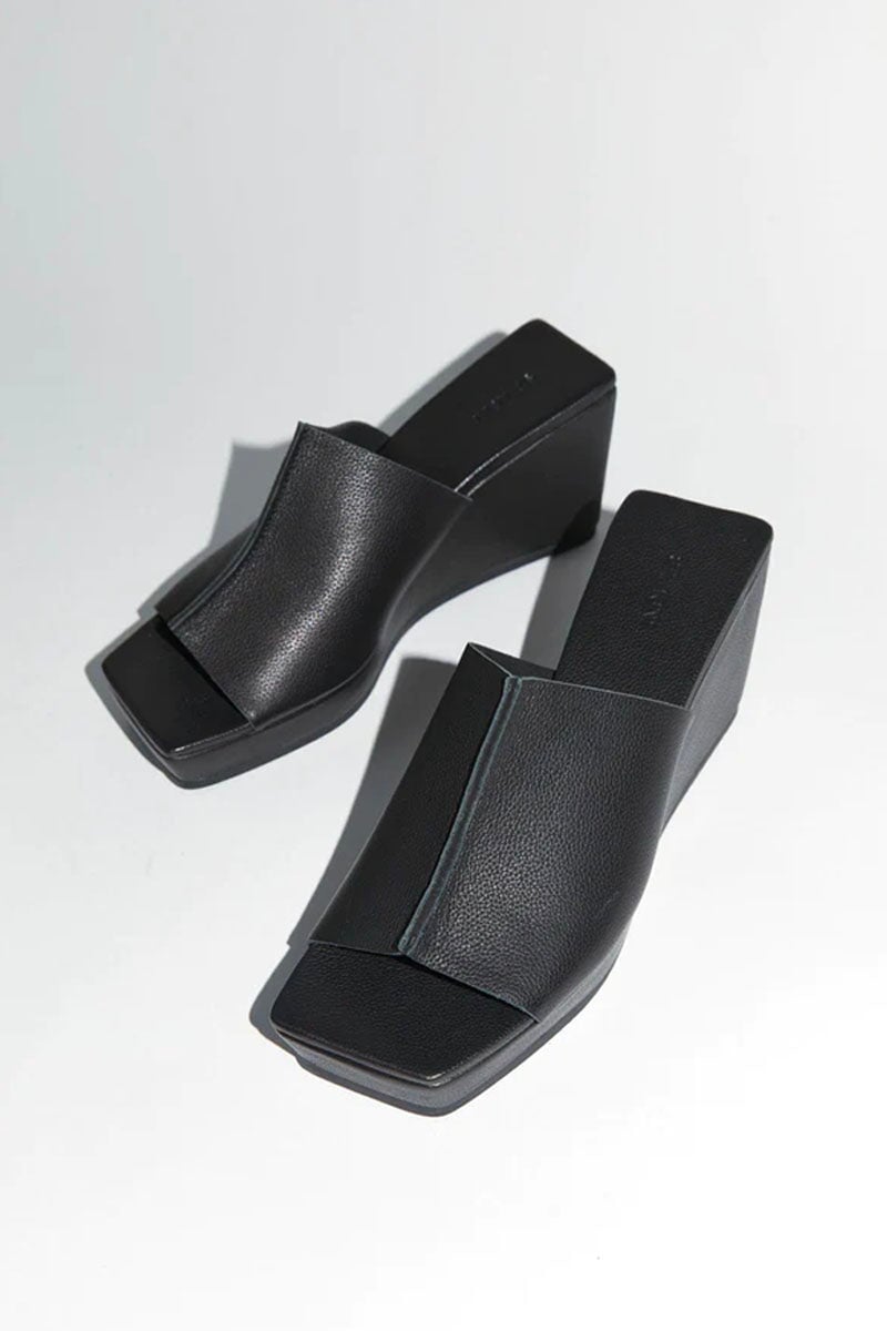 MARIA WEDGE-BLACK Shoes ST AGNI