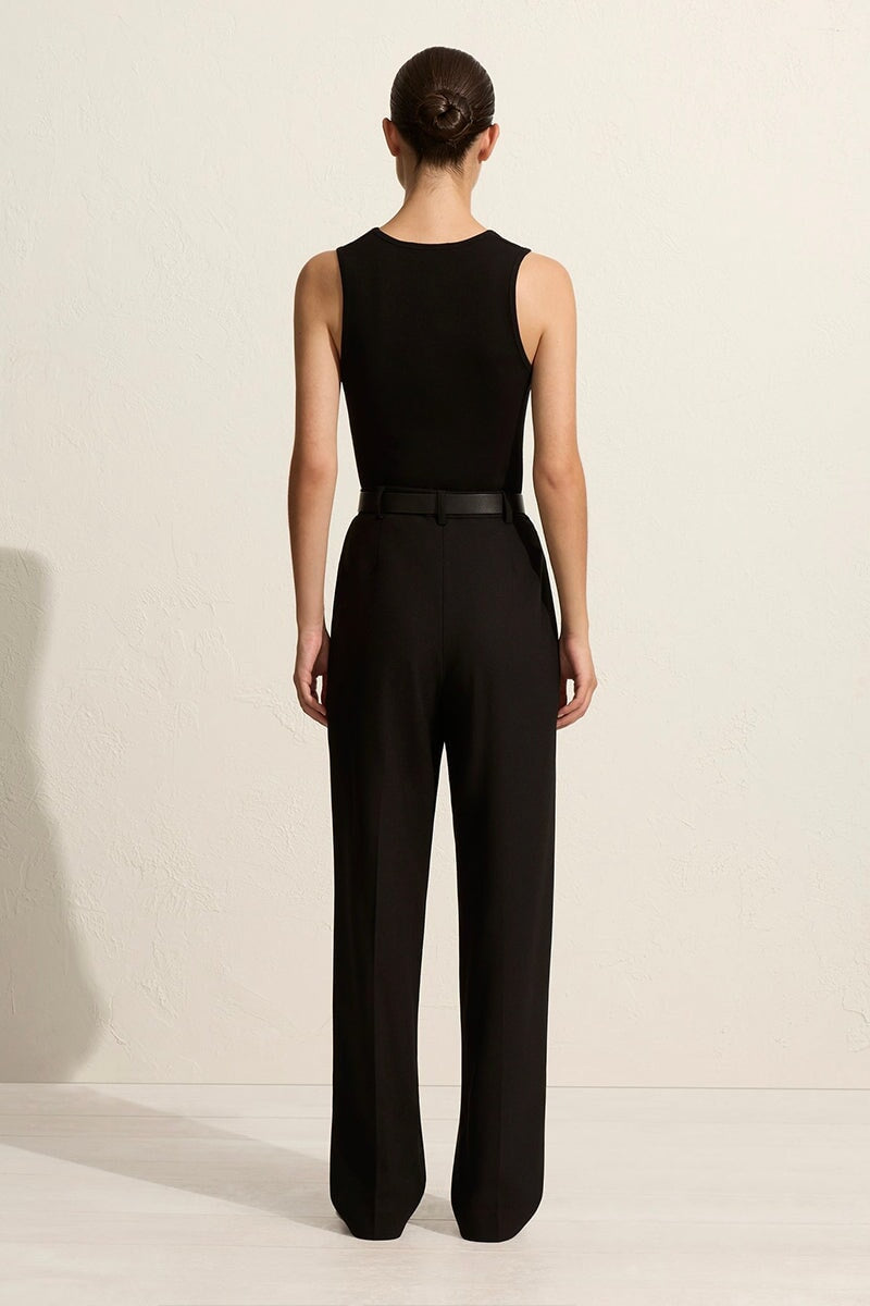 HIGH WAIST PLEAT PANT-BLACK Pants Matteau