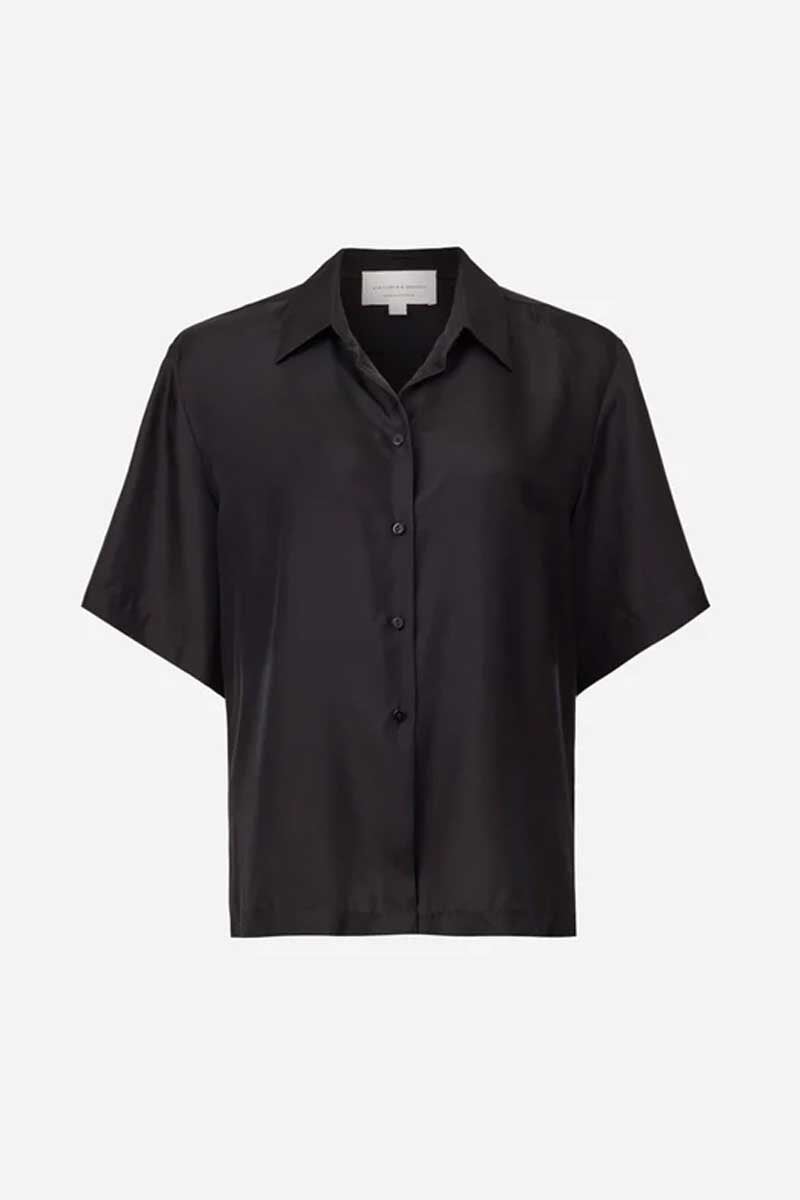 LITERATURE SHIRT-BLACK Tops Viktoria and Woods 0-0 Black