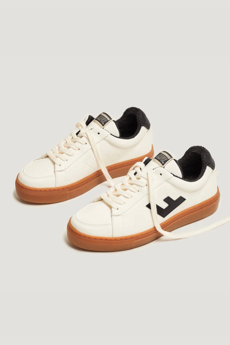 CLASSIC 70S WHITE-BLACK CARAMEL Shoes Flamingos Life 36 Black Caramel