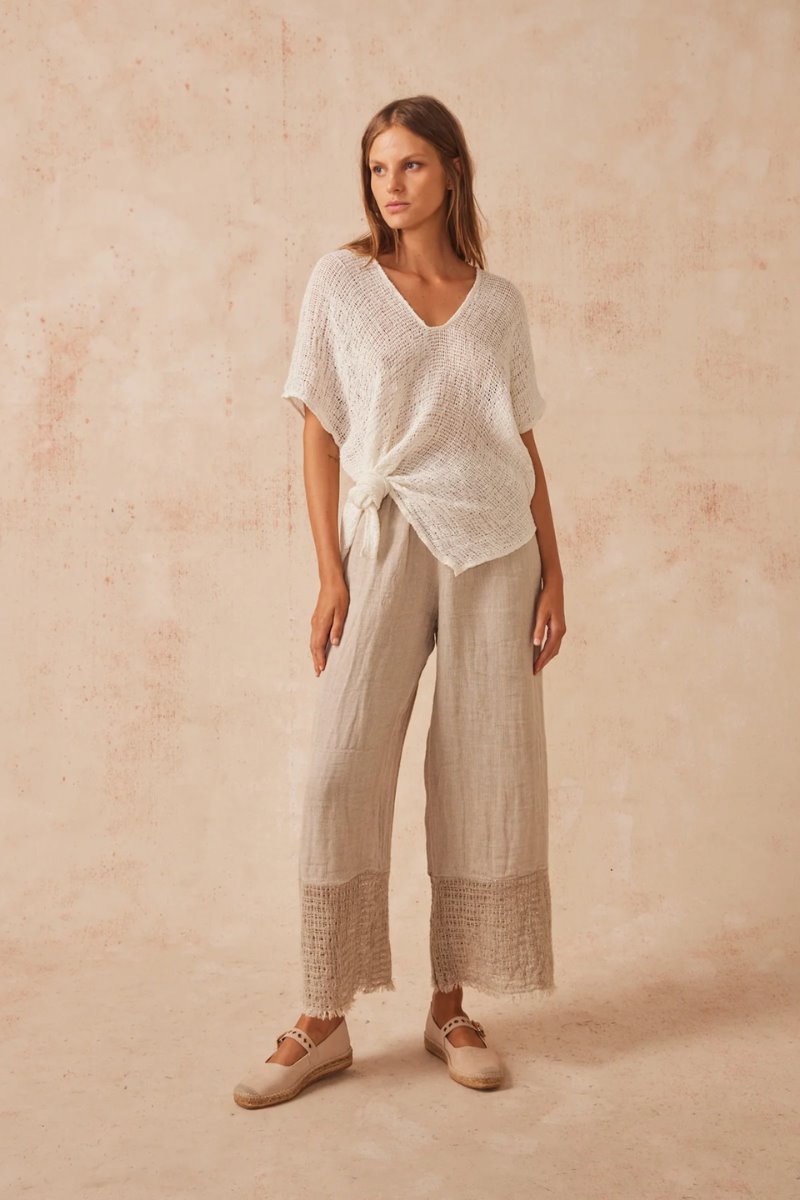 ZAZA TOP-PESCATORE PANNA Tops Estilo Emporio