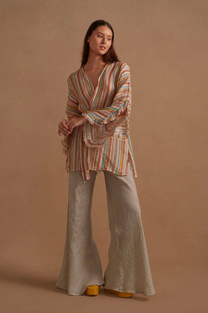 NOVO FLARE PANT-BRASILE NATURAL Pants Estilo Emporio