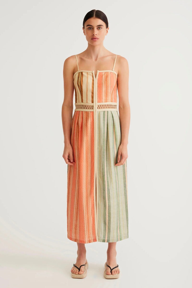 LAUDE PANELLED MIDI DRESS-MULTI Dress ANTIPODEAN
