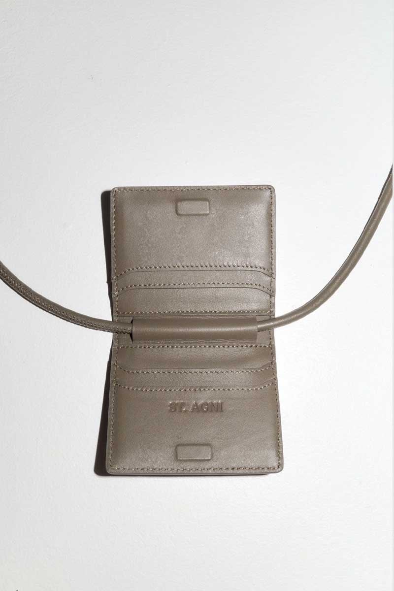 LEATHER CARD HOLDER-KELP Bags ST AGNI