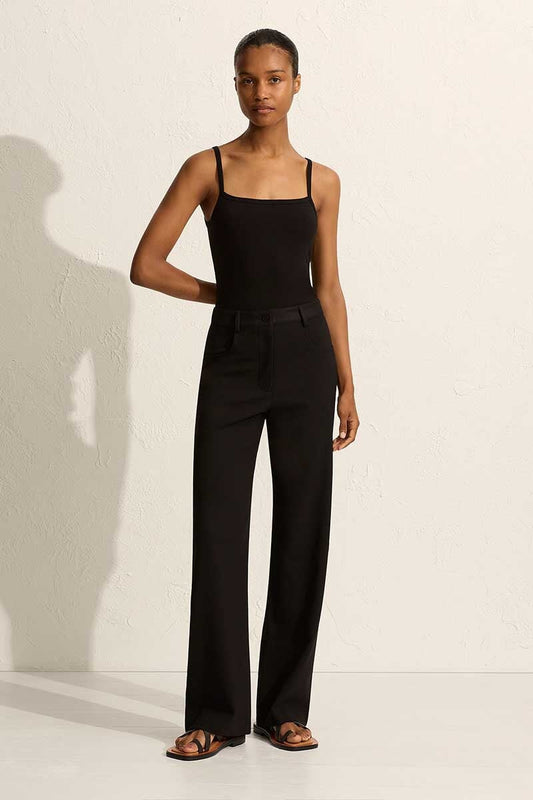 RELAXED CREPE PANT-BLACK Pants Matteau 1 Black