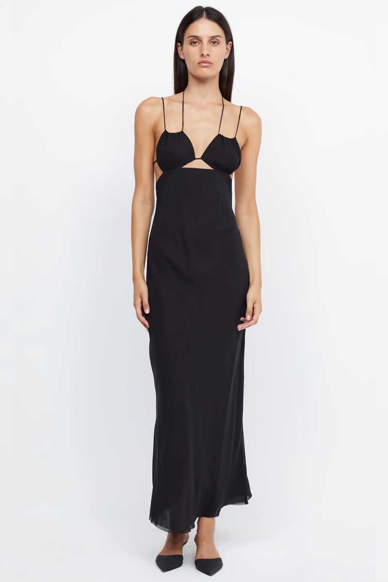 ARCHER STRAPPY MAXI DRESS-BLACK Dress Bec and Bridge 6 Black