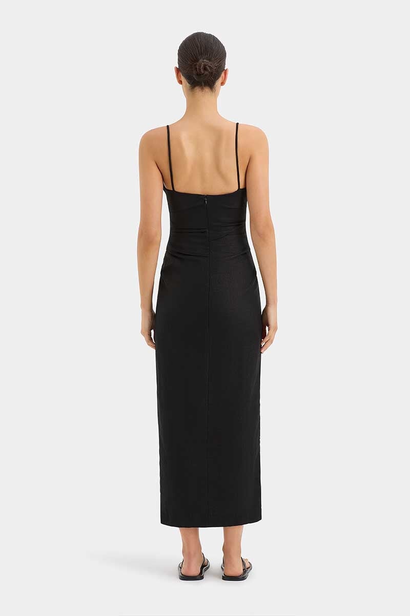 NOEMI BALCONETTE MIDI DRESS-BLACK Dress SIR.