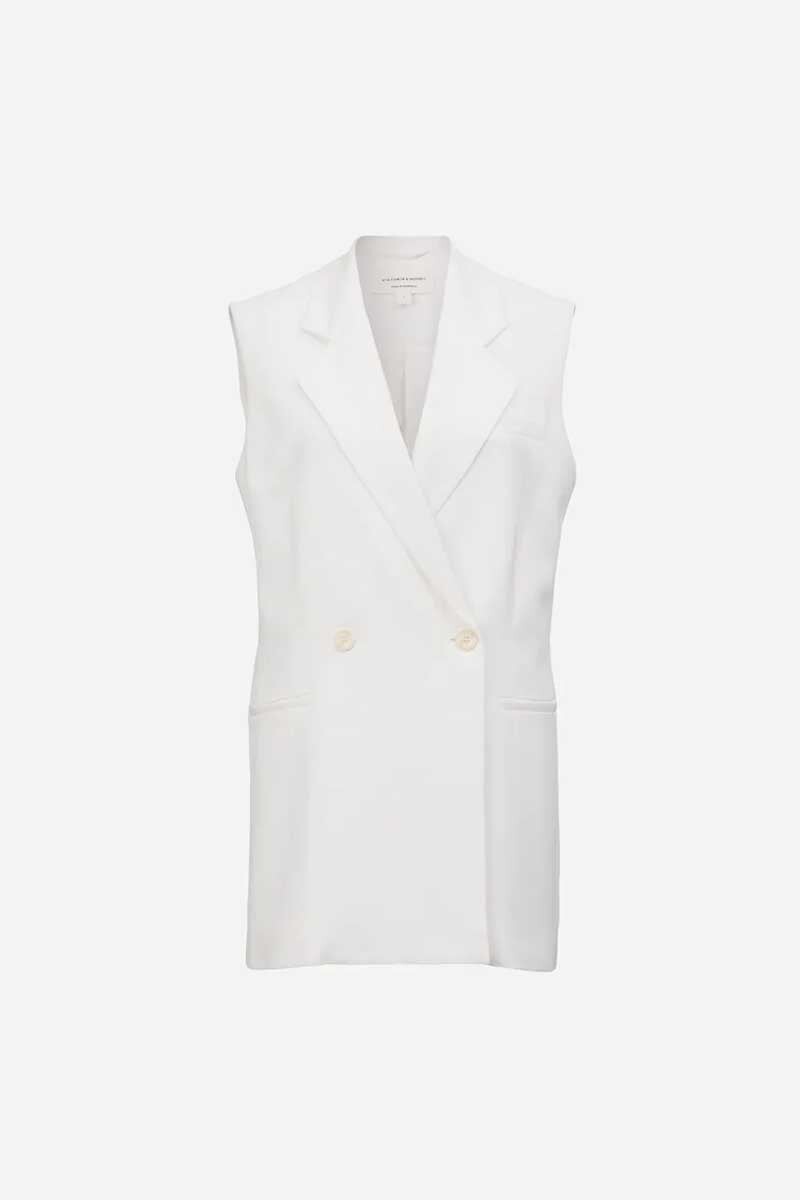 LEGENDARY SLEEVELESS BLAZER-IVORY Jackets Viktoria and Woods 0-0 Ivory