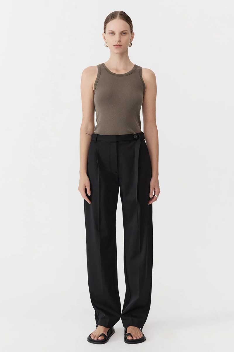 ORGANIC COTTON SINGLET-KELP Tops ST AGNI