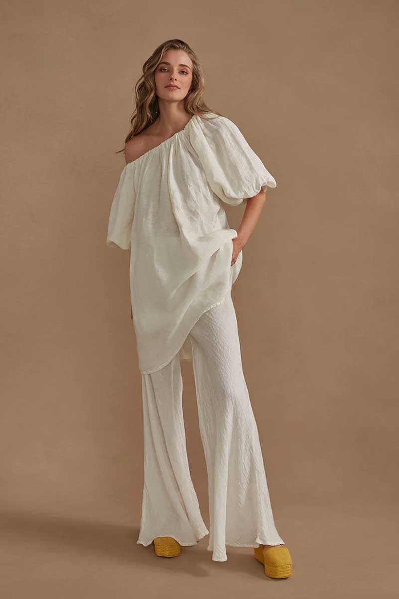 NOVO FLARE PANT-BRASILE PANNA Pants Estilo Emporio XS Brasile Panna