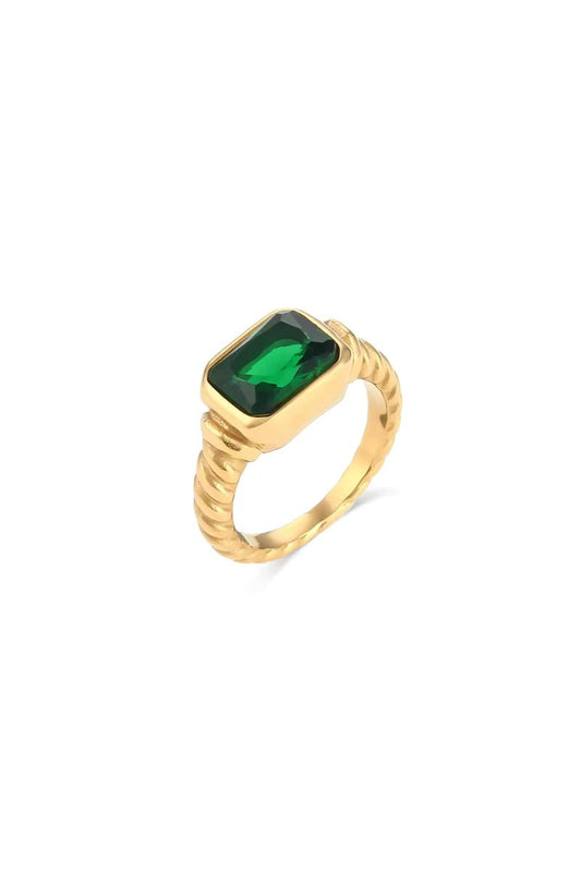 LILY RING - EMERALD Rings F&D