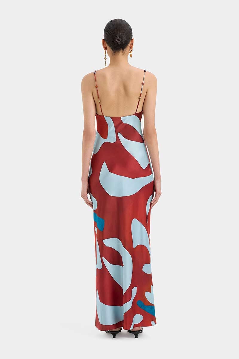 FRANKIE SLIP DRESS-RUBY REFLECTION Dress SIR.