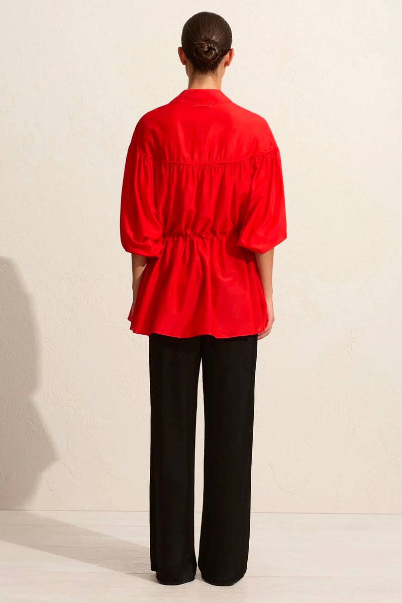 DRAWCORD TUNIC-ROSSO Shirts Matteau