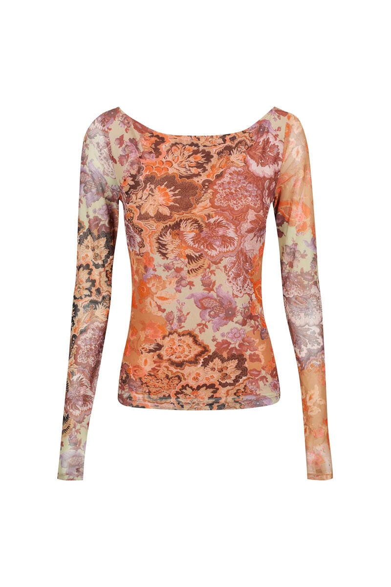CLAUDETTE TOP-BROCADE Tops HANSEN AND GRETEL XS Brocade