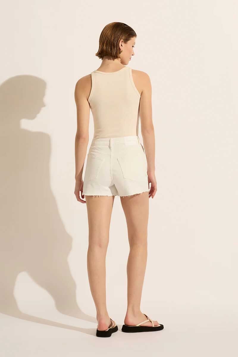 ANNIE HIGH CLASSIC SHORT-SOFT WHITE Denim Outland Denim