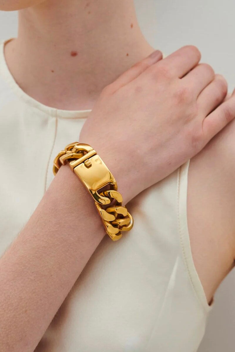 LE CHUNK BRACELET-GOLD Jewellery Anna Rossi Jewellery